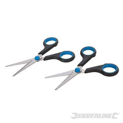 Forbici in acciaio inox e punta arrotondata 140mm Silverline