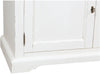 Biscottini Libreria Country in legno massello di tiglio finitura bianca anticata L230xPR50xH226 cm. Made in Italy
