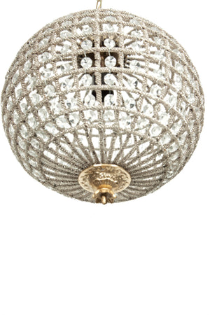 Biscottini Biscottini Lampadario Ottone Fusione Cristallo Rilegato Mano L30xP30xH55