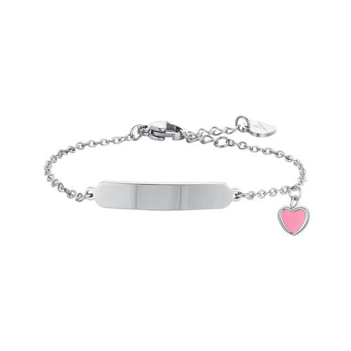 LUCA BARRA - BRACCIALE CON CUORE E PIASTRA