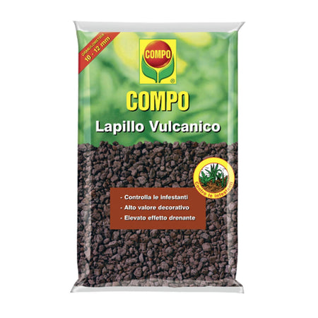 Lapillo vulcanico rosso pacciamante naturale per piante e vasi Lt 33