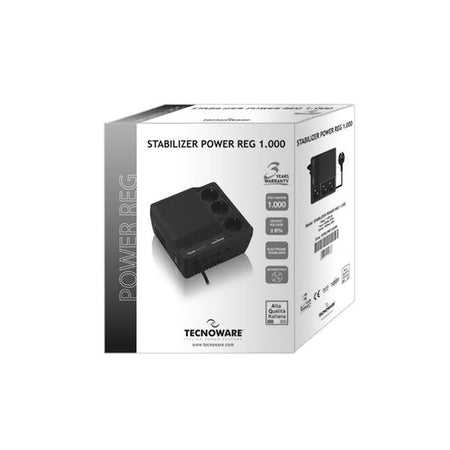 Stabilizzatore di Tensione Power Reg 1000 VA 800 Watt