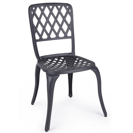Sedia "Faenza" in alluminio da esterno per giardino e veranda h 89 cm