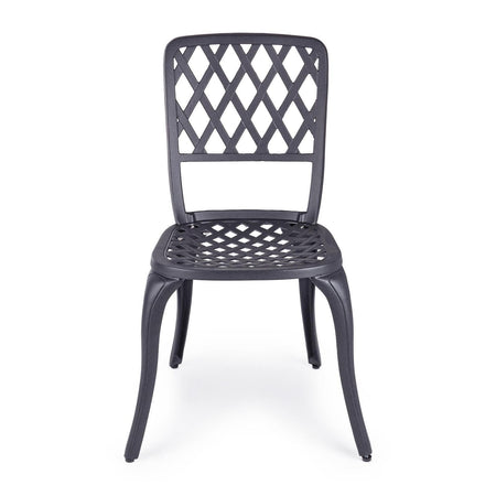 Sedia "Faenza" in alluminio da esterno per giardino e veranda h 89 cm