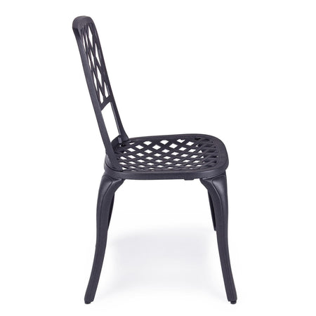 Sedia "Faenza" in alluminio da esterno per giardino e veranda h 89 cm