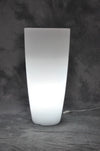 VASO HOME LIGHT TONDO IN RESINA CM.33X33X70 COLORI BIANCO GHIACCIO O VERDE