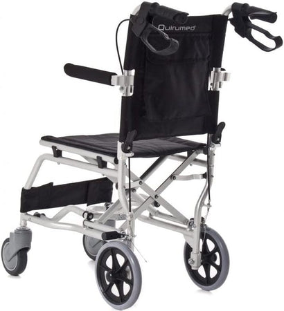 Sedia a Rotelle in Alluminio Da Viaggio, Carrozzina Da Transito, Carrozzina Da Trasferimento, Seduta 36 Cm