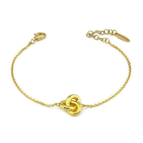 Bottega Boccadamo   Bracciale placcato oro giallo con doppio nodo centrale