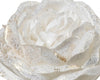Fiore decorativo rosa in poliestere Bianco con clip, decorazione da 57 cm