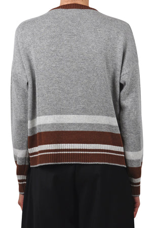 LA FEMME BLANCHE La Femme Blanche - Maglia - 461472 - Grigio/Marrone da donna