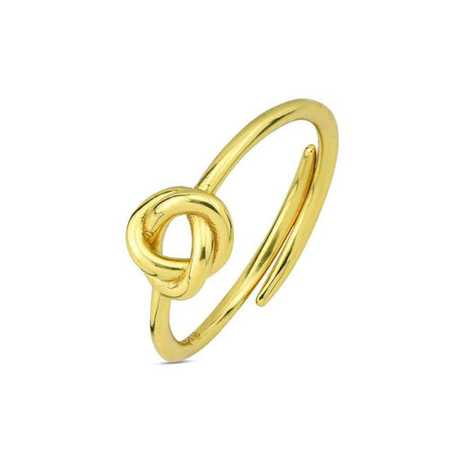 Bottega Boccadamo Anello placcato oro giallo con nodo centrale