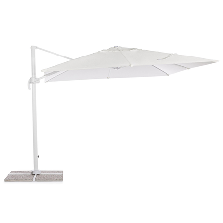 Ombrellone con palo laterale "Sahara" in alluminio verniciato a polvere da giardino e balcone