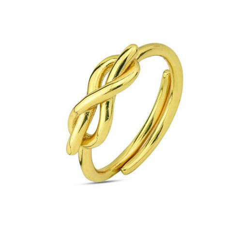 Bottega Boccadamo Anello placcato oro giallo con simbolo dell'infinito