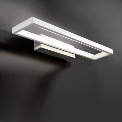 Applique moderno Illuminando FILO G LED lampada parete biemissione metallo bianco rettangolare interni 12W 3000°K 965LM