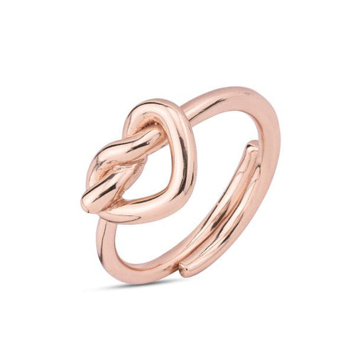 Bottega Boccadamo   Anello placcato oro rosa con cuore traforato centrale
