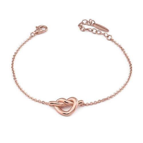 Bottega Boccadamo   Bracciale placcato oro rosa con cuore traforato centrale