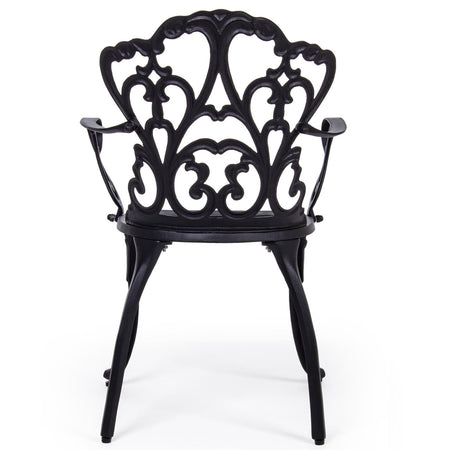Poltrona "Victoria" in alluminio da esterno per giardino e veranda h 89 cm