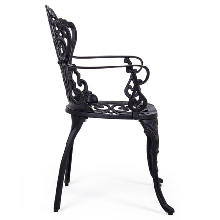 Poltrona "Victoria" in alluminio da esterno per giardino e veranda h 89 cm