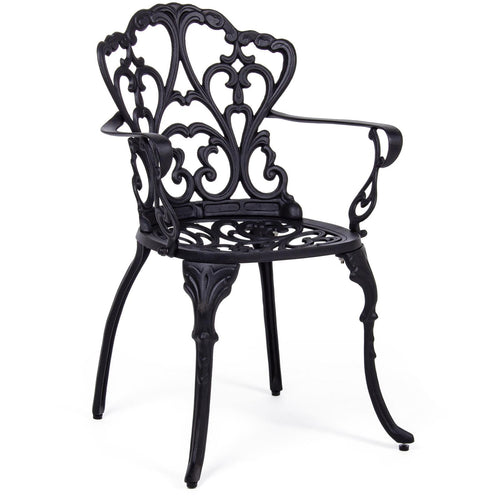 Poltrona Victoria in alluminio da esterno per giardino e veranda h 89 cm