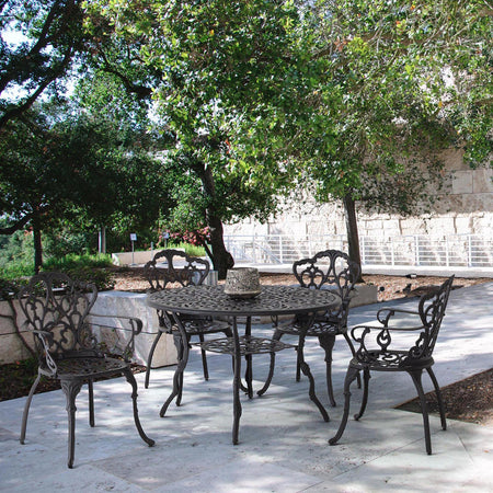 Poltrona "Victoria" in alluminio da esterno per giardino e veranda h 89 cm