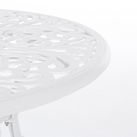 Tavolo tondo "Victoria" in alluminio da esterno per giardino e veranda Ø 110 cm