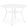 Tavolo victoria 110 cm tondo in alluminio bianco da esterno per giardino e veranda