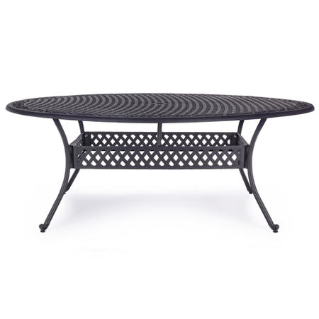 Tavolo ovale "Ivrea" in alluminio da esterno per giardino e veranda 200 x 152 cm