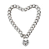 Collana con lucchetto in metallo con cuore