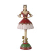 Statuetta decorativa Ballerina decorazione natalizia in resina da 30.7 cm