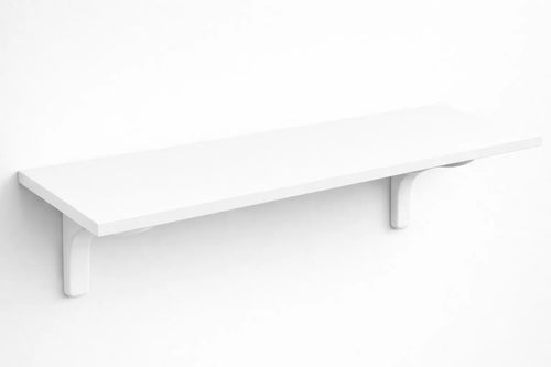 Mensola da Muro da appoggio in Legno nobilitato spessore 1,8 cm in colore Bianco