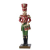 Statuetta decorativa Soldatino con tamburo decorazione natalizia in resina da 30.6 cm