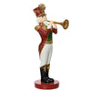Statuetta decorativa Soldatino con tromba decorazione natalizia in resina da 25 cm