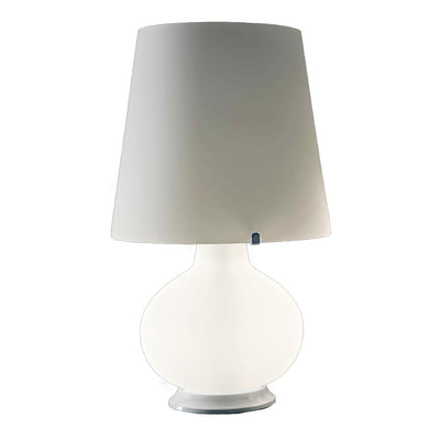 Abat-jour moderna Illuminando CLASSIC G lampada tavolo metallo vetro paralume bianco interni E14 E27