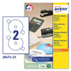 Etichetta Adesiva J8676 Bianca Opaca Cd/Dvd 25Fg A4 D117Mm (2Et/Fg Inkjet