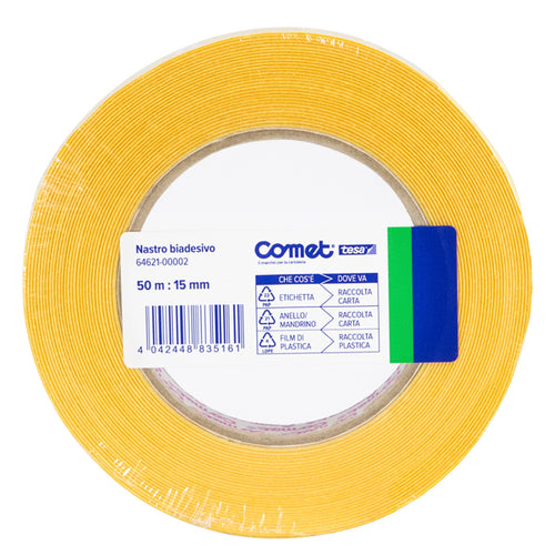 Nastro Biadesivo 50Mtx15Mm Trasp. 64-621 Termo Singolo Comet