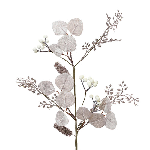 Ramo decorativo color bianco per decorazioni e composizioni di fiori h 60 cm