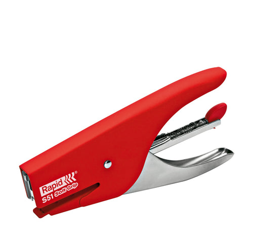 Cucitrice A Pinza Rapid S51 Soft Grip Rosso