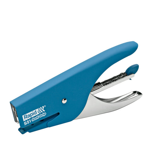 Cucitrice A Pinza Rapid S51 Soft Grip Azzurro