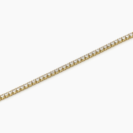 MABINA  - Cavigliera in argento placcato oro con zirconi bianchi MINI TENNIS