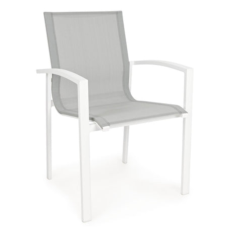 Poltrona "Atlantic" struttura in alluminio verniciato e texilene per giardino e veranda