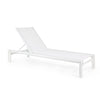 Lettino prendisole in alluminio Sky con ruote per piscina e giardino