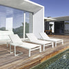 Lettino prendisole in alluminio Sky con ruote per piscina e giardino