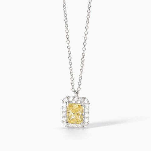 Mabina - Girocollo in argento con zircone Lemon DESIDERIO INFINITO