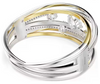 SWAROVSKI - Bracciale rigido Hyperbola Taglio misto, Bianco, Mix di finiture