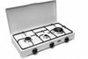 CFParker Fornello a Gas 3 Fuochi Gpl / Metano Doppia Corona con Valvola di Sicurezza mod. 5328GPS/C
