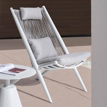 Tavolino da caffe "Aloha" per lettino da esterno e giardino Ø 50 cm in alluminio