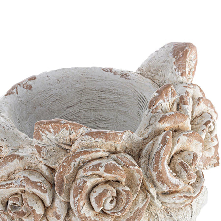 Statua decorativa vaso da giardino e veranda scultura indiana Bianca