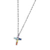 Marlù   Collana croce pendente con cristalli baguette
