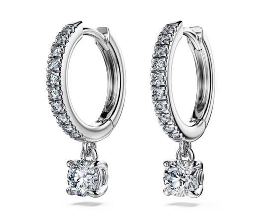 SWAROVSKI - Orecchini pendenti Eternity Taglio Round, Oro