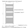Scaldasalviette termoarredo 150x45 bianco interasse 40 cm IDRAULICO